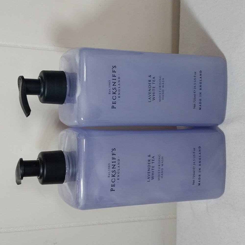 Pecksniff’s Lavender & White Tea Hand Wash Lot Of 2 Large 24.5 oz 725ml Each